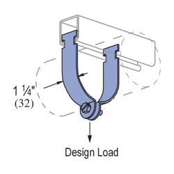P1112AS-EG Assembled Pipe Clamp, 3/4 in Conduit, 600 lb Load, 1.05 in OD, HRPO Steel