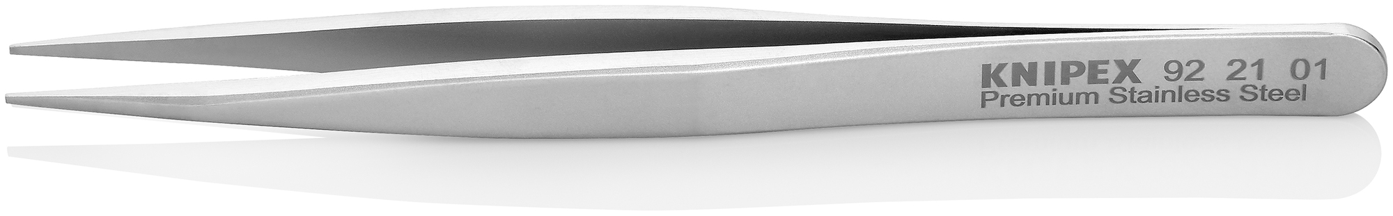 Premium Stainless Steel Gripping Tweezers-Pointed Tips, 4 3/4 in., 0.50 mm TT, 0.90 mm TW