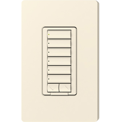 RRD-W6BRL-ES RadioRA 2 Maestro 6-Button Designer Keypad, 120 VAC, 0.5 A, Fade/Toggle On/Off Operation, Eggshell