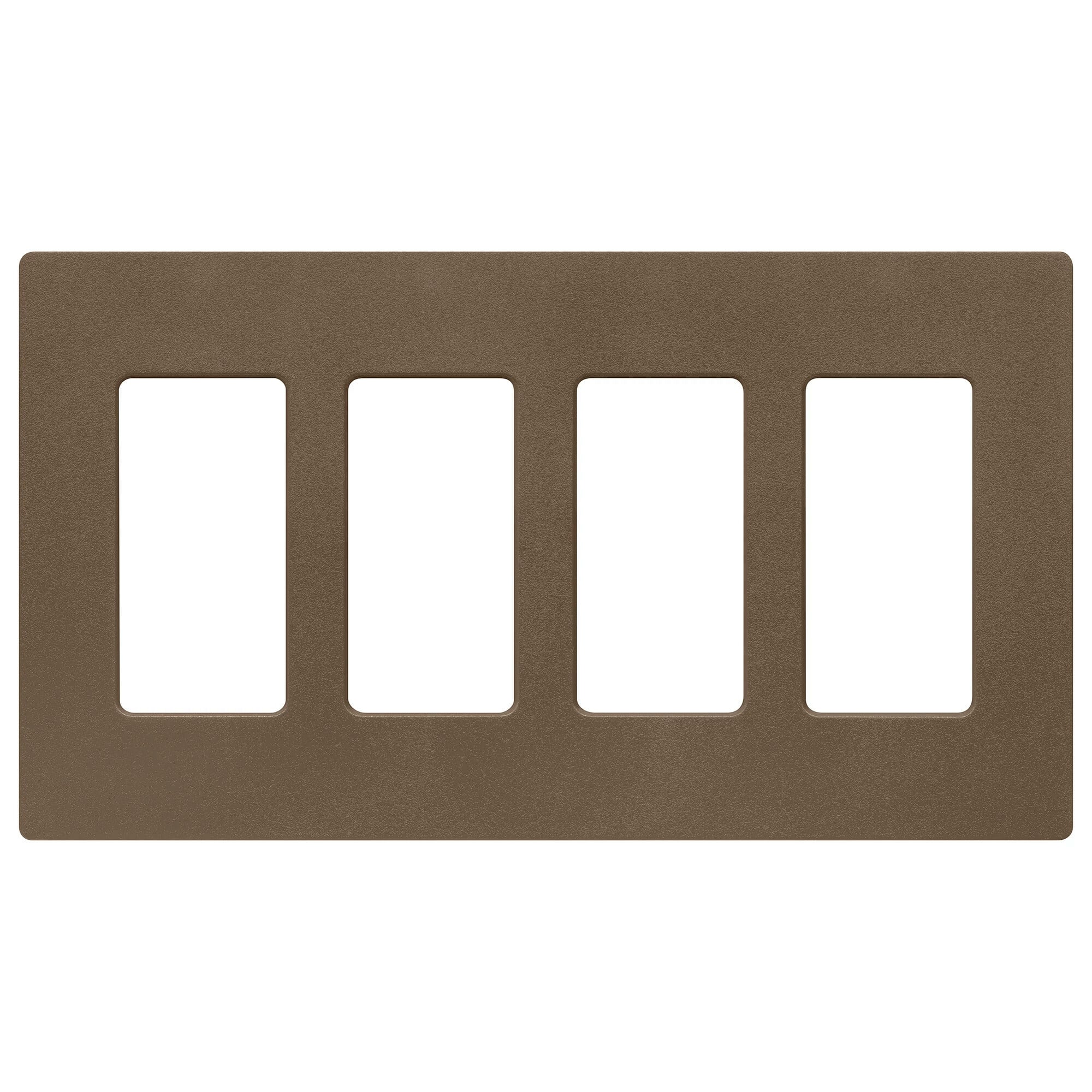 SC-4-EP Claro Wall Plate for Decorator-Style Dimmers, Switches, and Outlets, 4 Gang, Satin, Espresso