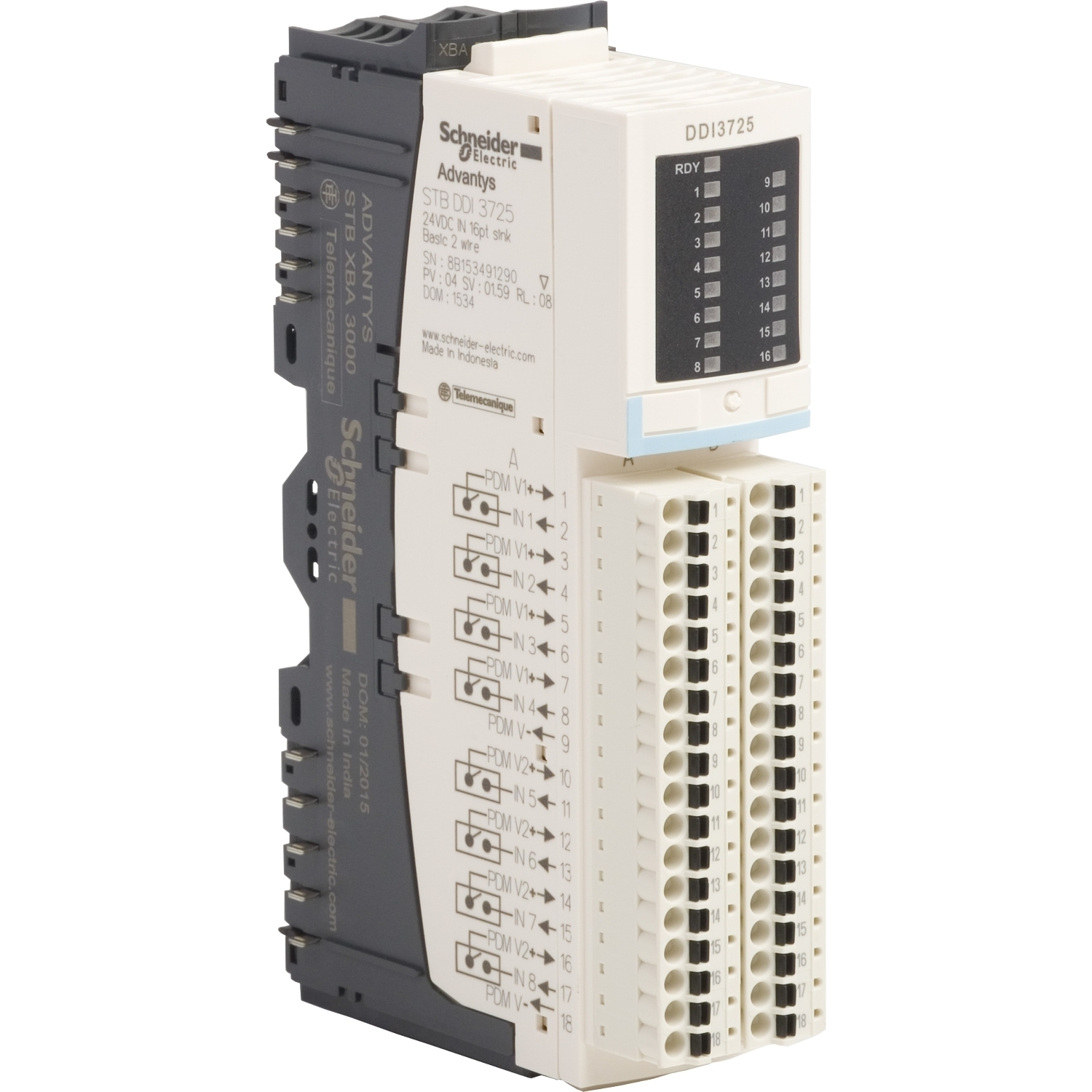 STBDDI3725KC Modicon Basic Digital Input Kit, 16 Inputs, 11 to 30 V DC Signal Range