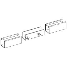 B766-26ZN Straight Strut Joiner, 2 Holes, 4-1/2 in L x 12 ga THK, Low Carbon Steel