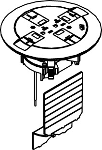 897CTCBS Multi-Service Floor Box Cover Kit, PVC
