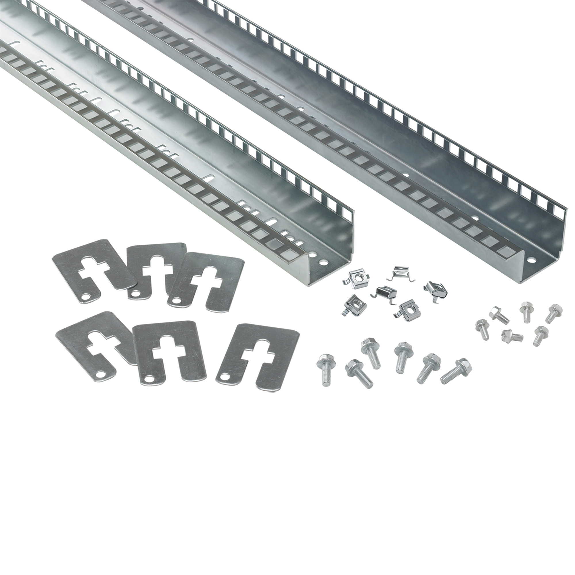 PRA1920TP P20 Tapped Hole U-Shaped Rack Angle, For Use With ProLine 2000 mm Enclosure Frames, 19 in Rack, 42-Rack Unit, 14 ga Steel