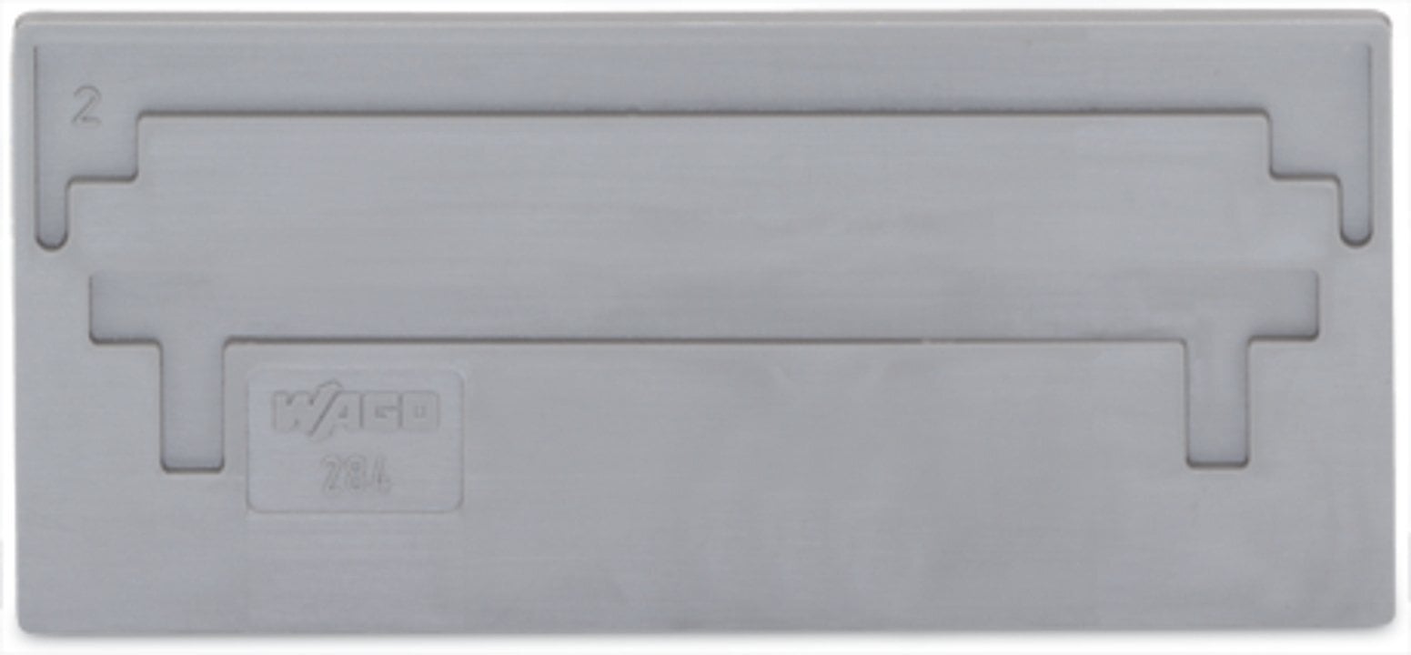284-326 Separator Plate, For Use With Rail Mounted, Polyamide, Gray