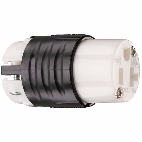 PS5369X 20 Amp, 125V Extra-Hard Use Spec-Grade Connector, Black and White