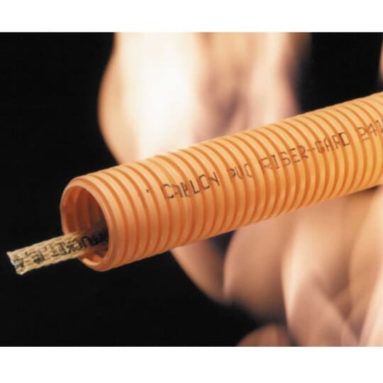 DJ4X1C-2800 Carlon Riser-Gard Non-Metallic Standard Wall Corrugated Raceway Conduit With Pull Line Tape, 2 in Trade, 2 in ID x 2.38 in OD, 2800 ft L, PVC
