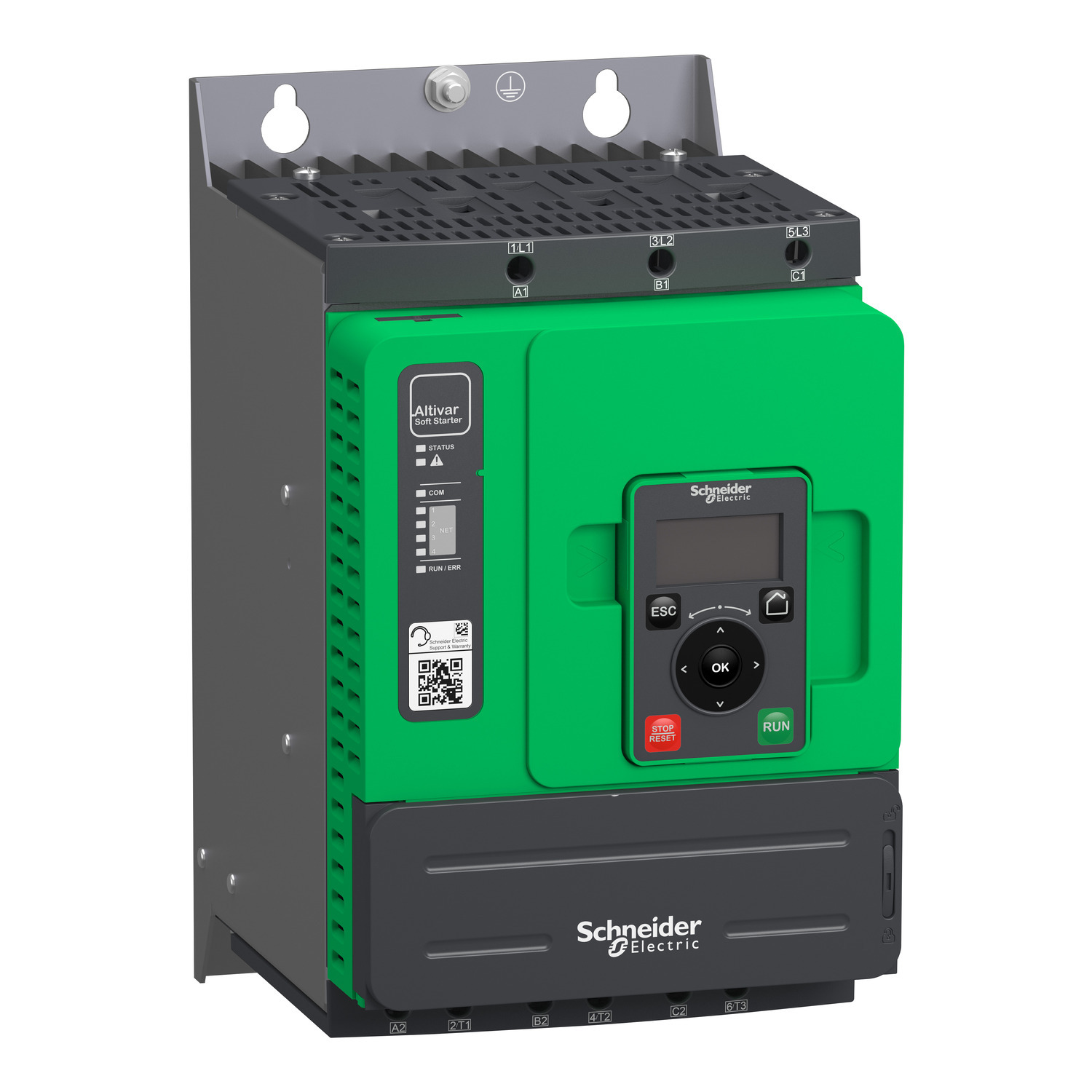 ATS480D32Y ATS480 External Bypass Soft Starter, 110 to 230 VAC V Coil, IP20 Enclosure