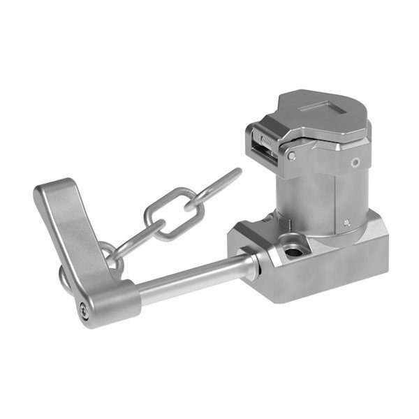 Trapped Key Spring Handle Interlock with Single Key and Chain, Actuator Free