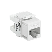 6110G-RW6 eXtreme QuickPort Channel Rated Crimp UTP Connector, Cat 6a Module, Flush Mount, 1 Port, Plastic, White