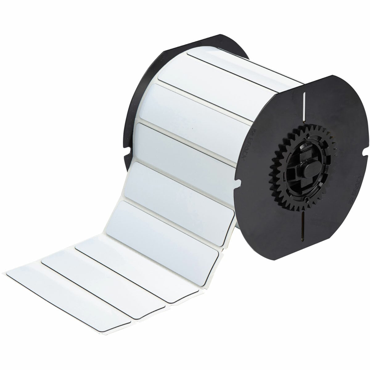 B30EP-174-593-WT Rectangular Self-Sticking Raised Panel Label, 4 in W, White, B-593 Polyester, 300 per Roll Labels