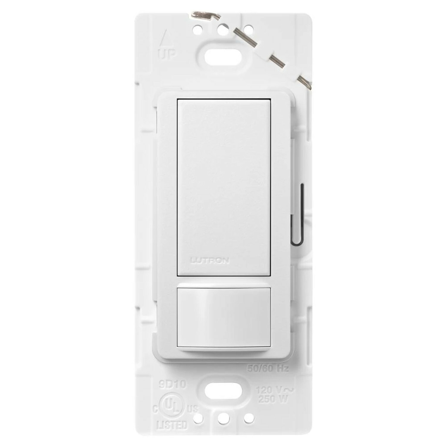 MS-OPS5M-SW Maestro Motion Sensor Switch, 5 Amp Light/3 Amp Fan, 120V, 1 Pole/Multi-Location, Ground or Neutral Required, Snow