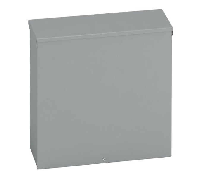 Type 3/3R junction boxes, 8" height, 4" length, 6" width, NEMA 3R, Screw cover, RTSC NK enclosure, Surface mounted, Small single door, No knockout, Embossed thru holes, Carbon steel