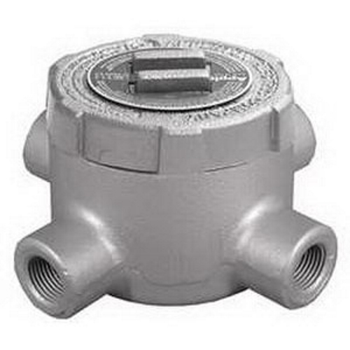 Unilets; GU Conduit Outlet Box; 19 Cubic-Inch, Zinc Electroplated Dichromate Epoxy Powder-Coated Malleable Iron