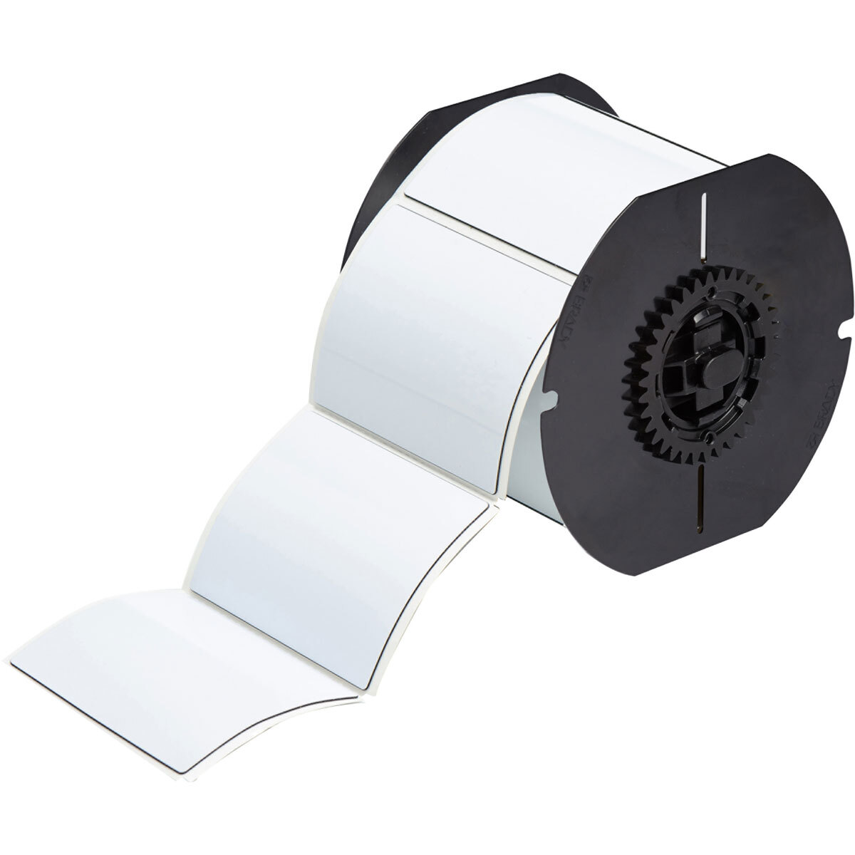 B30EP-177-593-WT Rectangular Raised Profile Label, 2-1/2 in L x 3 in W, Colored Blank Legend, White, B-593 Polyester, 125 per Roll Labels