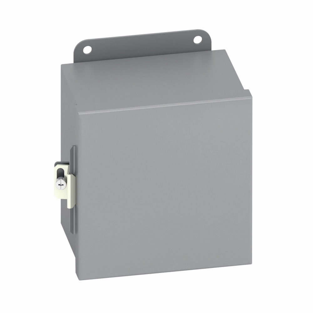 12106-12CHC JIC Panel Enclosure, 10 in W x 6 in D x 12 in H, NEMA 12/IP65 NEMA Rating, Carbon Steel