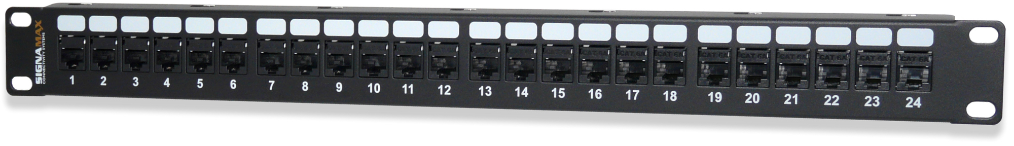 24-Port Category 6 Feed-Thru Unscreened HD Panel, 1 RMU