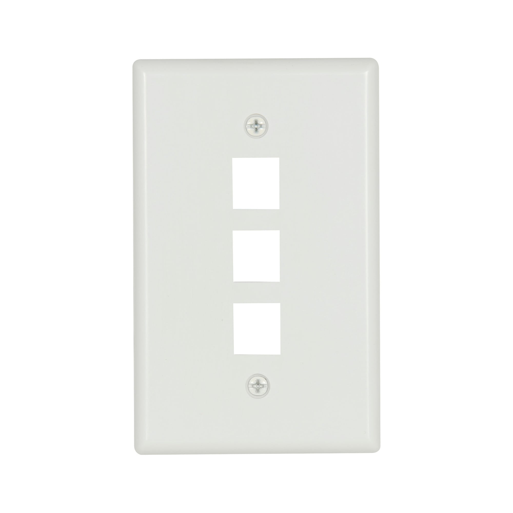 Eaton Modular wallplate, 3 Port Modular, MidSize, WH