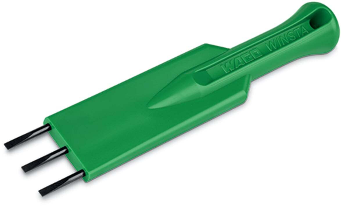 770-383 Operating Tool, For Use With Wago Winsta Midi Connectors, Green