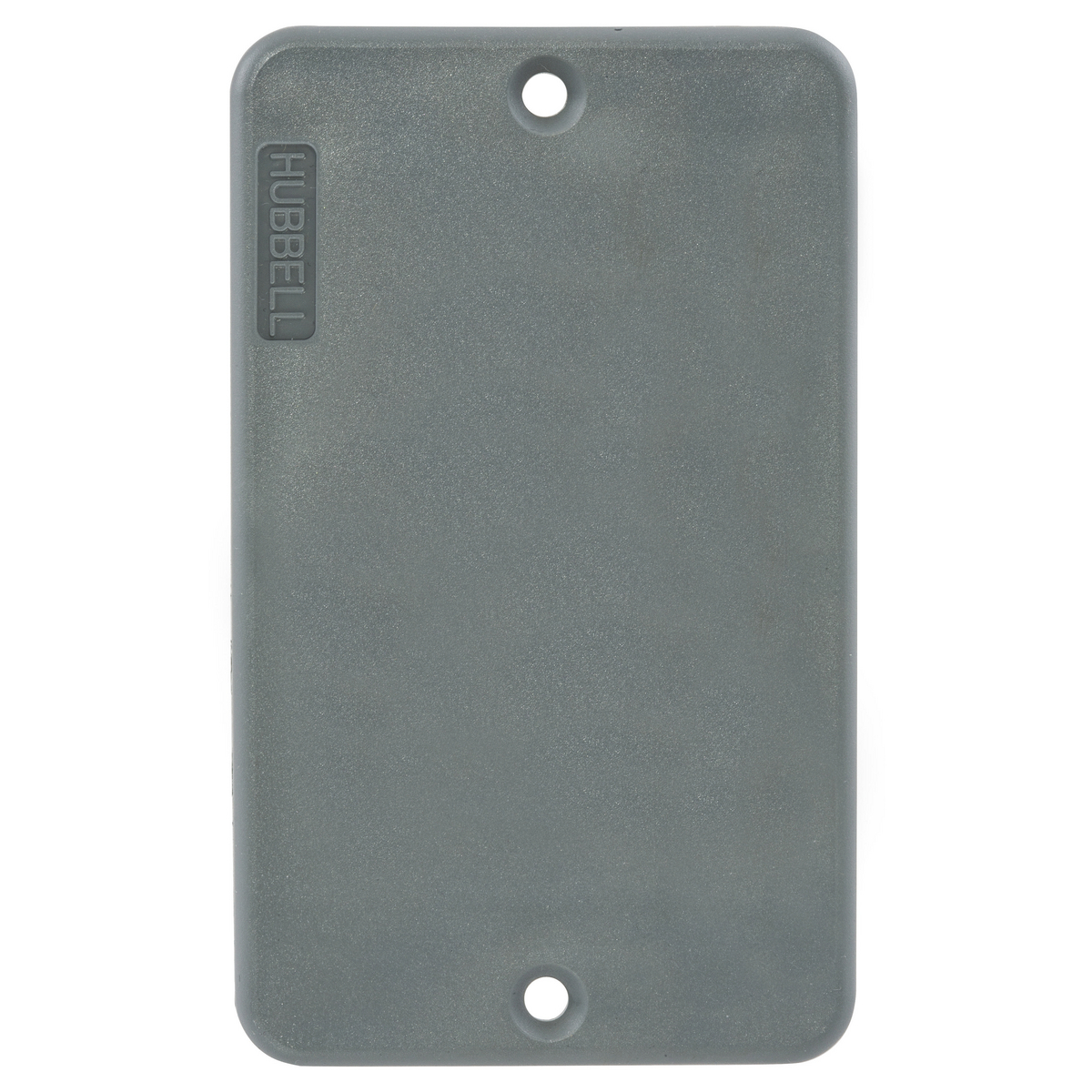 HBL3054 1-Gang Blank Non-Metallic Molded Screw Mount Straight Blade Blank Plate, For Use With Portable Outlet Box, -40 to 60 deg C, 1-Gang, Screw Mount, Rectangular, PBT, Gray