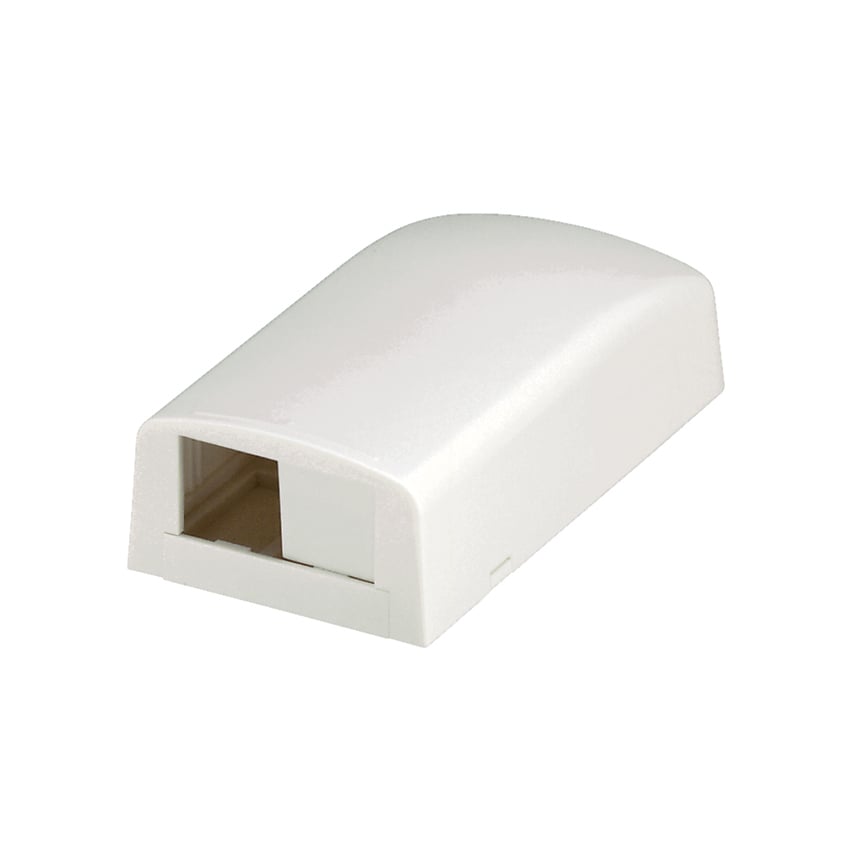 CBX2IW-AY Mini-Com PanNet 2-Port Elongated Low Profile Surface Mount Box, Mini-Com, Surface Mount, ABS