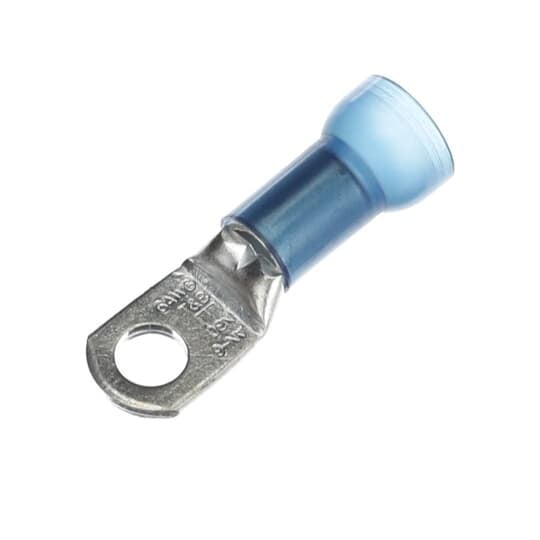 RE6-14 Sta-Kon RE Series Insulated Ring Terminal, 6 AWG Conductor, 1.65 in L, Brazed/Overlapped Seam Barrel, Copper, Blue