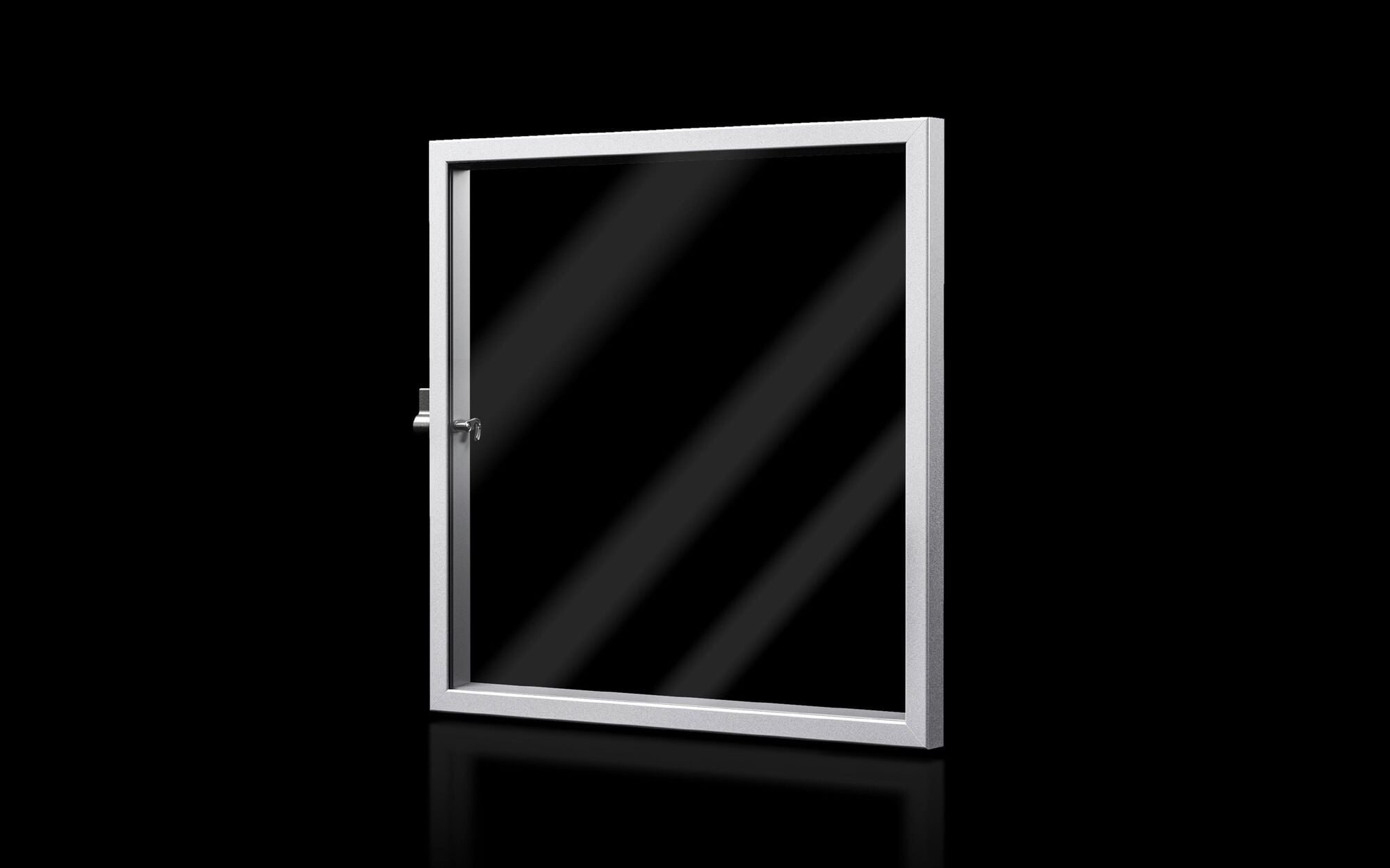 2730010 Viewing Window, 537 mm W x 317 mm H, 60 mm W x 60 mm H Cut Out, For Use With AX Series 1039.000, 1339.000 and 1009.000 Compact Enclosures, Aluminum Frame/Acrylic Glass Panel, Natural Anodized