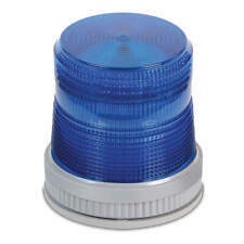 48XBRMB120A Xtra-Brite Dual Mode Visual Indicator, 120 V AC, LED Lamp, 4-9/32 in Dia, Screw Mount, Blue, UL/cUL Listed