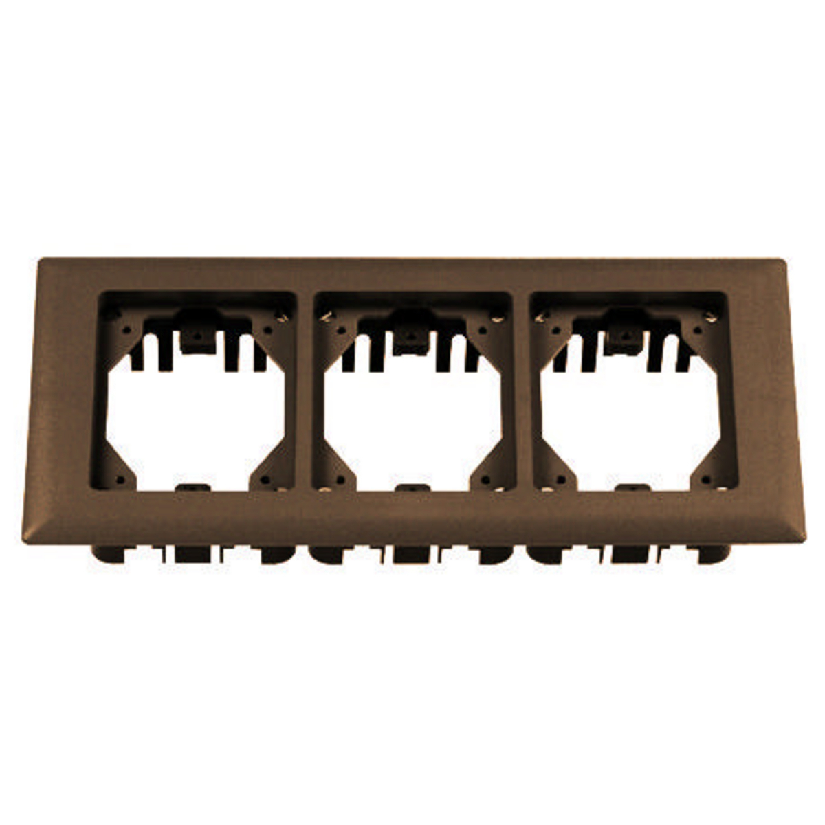 PFBRFBR3 3-Gang Molded Standard Carpet Flange, 6 in L, PVC