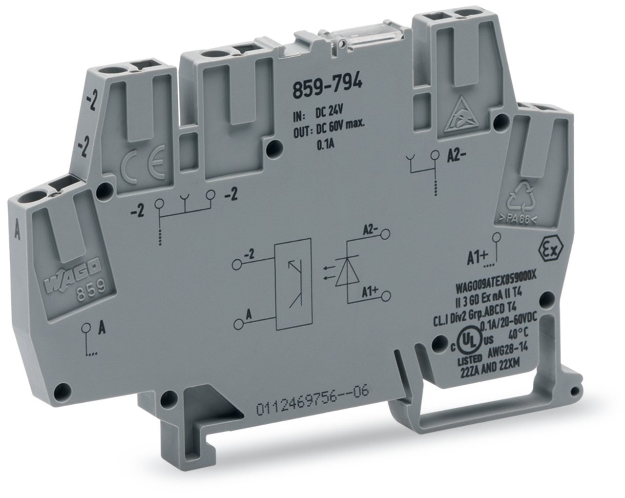 859-794 859 Optocoupler Module, 0.1 A, 24 V DC V Coil