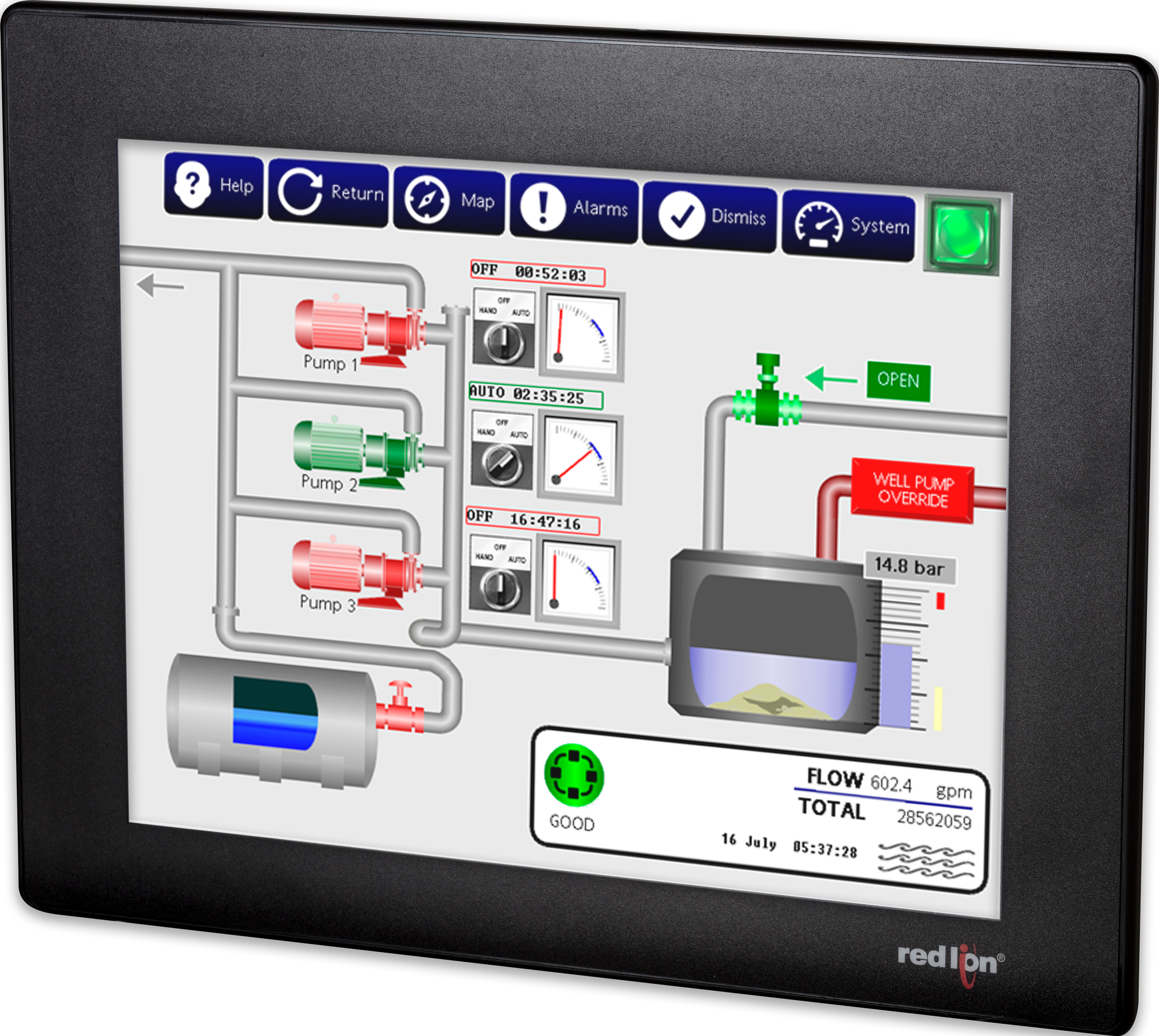 10.4" HMI with 2 Serial, 1 Ethernet, USB Device