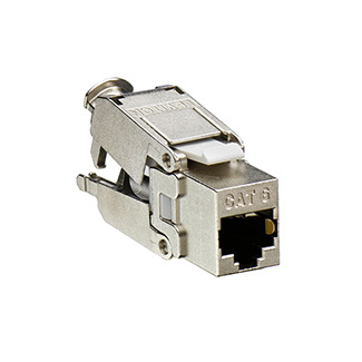 6S180-SH6 QuickPort Cat 6 High Density Shielded Connector Jack, Panel Mount, 1 Ports, Die Cast Zinc