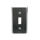 One Gang Utility Box Cover, 4 Inch Long x 2-1/8 Inch Wide x 1/4 Inch Raised, Pre-Galvanized Steel, with Single Toggle Switch