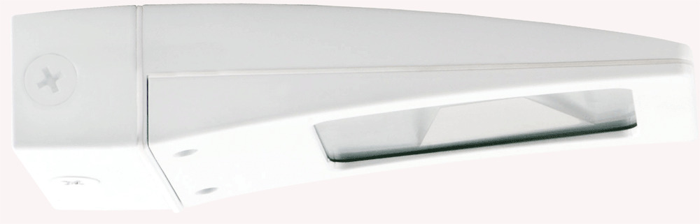 WPLED10YW Wallpack,) LED Lamp, 13 W Fixture, 100 to 277 VAC, White Housing