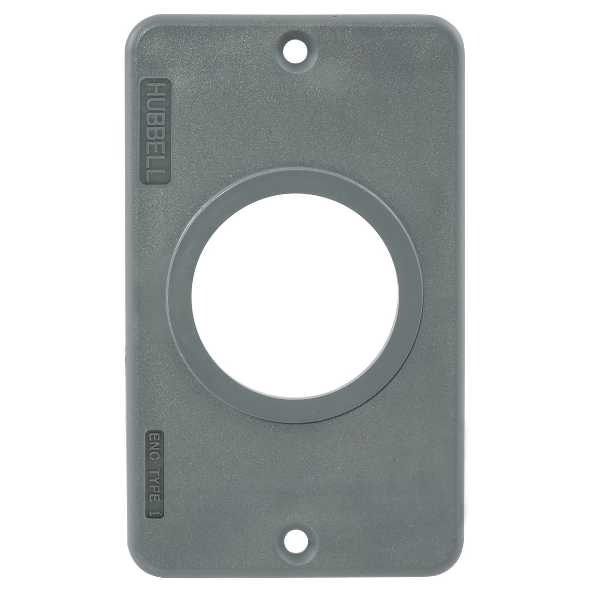 HBL3052 Type 1 Non-Metallic Standard Molded Outlet Box Lift Cover, 3.78 in L x 2.28 in W x 0.26 in D, PBT