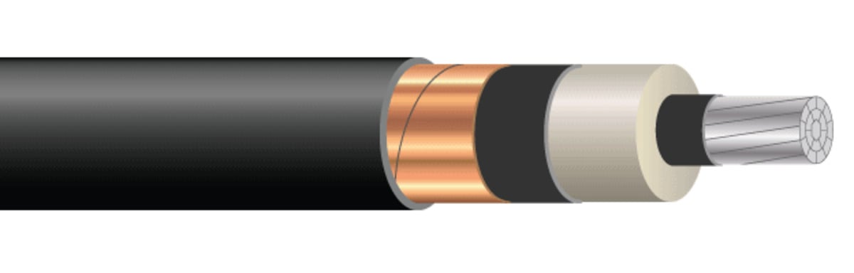57817899 Type MV-105 Armored Power Cable, Reel Packaging, 35 kV, (1) Conductors 500 kcmil Conductor Aluminum Conductor