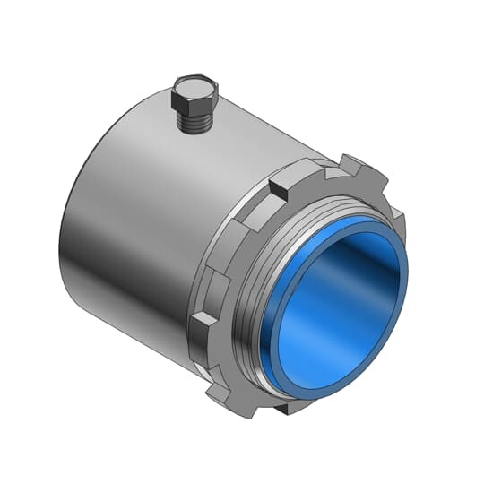 8225 T&B Insulated Set Screw Connector, 3/4 in Trade, For Use With Rigid/IMC Conduits, Steel, Chromate Coated/Electro-Zinc Plated