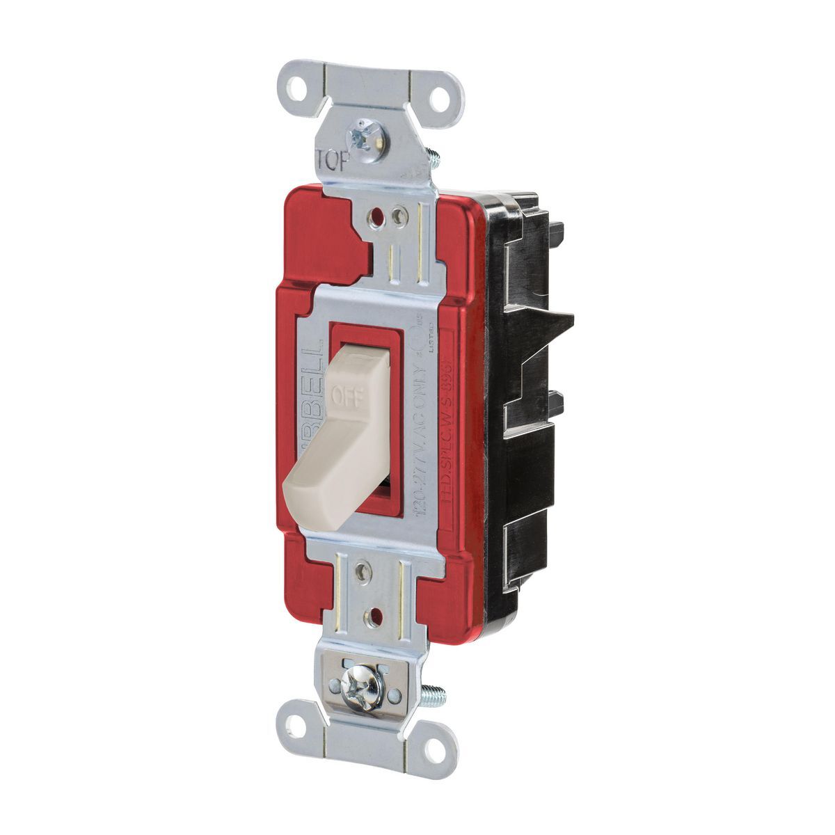 HBL1223STLA EdgeConnect 3-Way Toggle Switch, 120/277 V, 20 A, 3 W Power Rating, 2-Position Contact