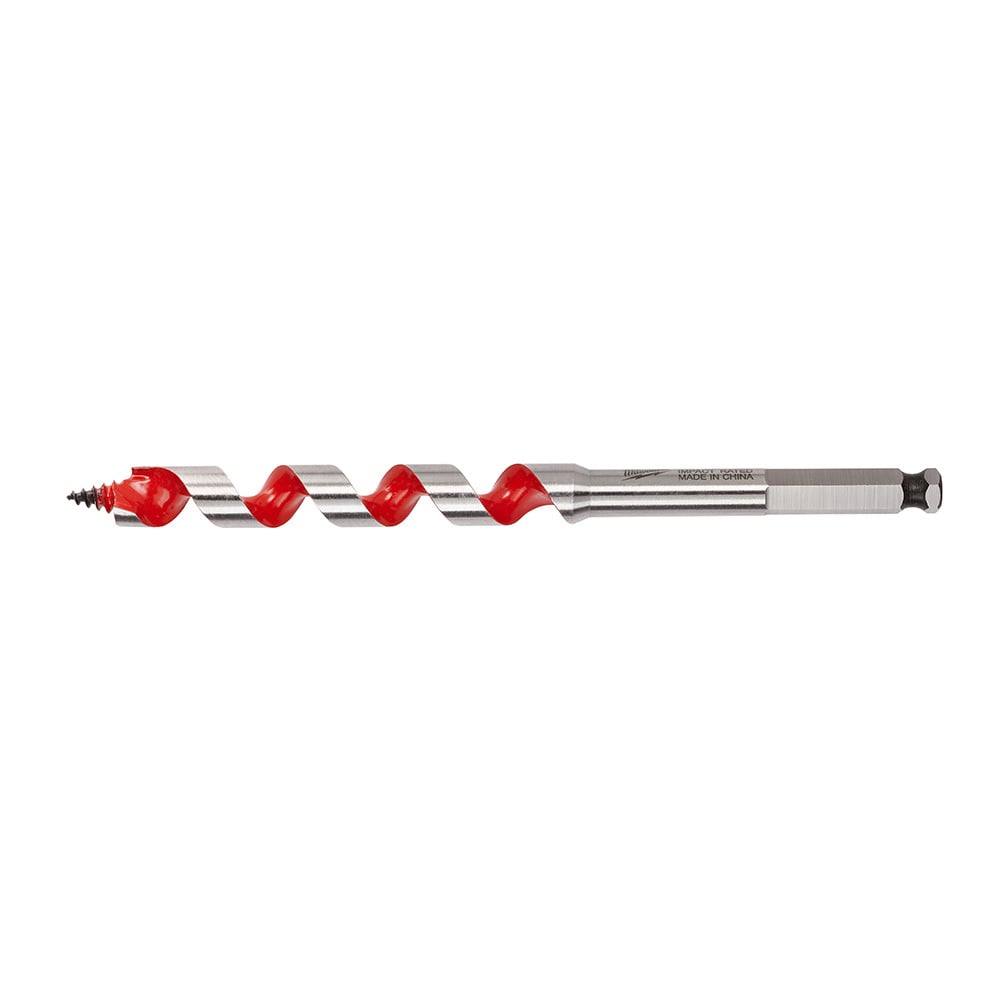 48-13-0503 Short Ship Auger Bit, 1/2 in Dia, 6 in OAL, 3 in L Wide Flute, 5/16 in Shank