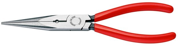 Long Nose Pliers with Cutter and 12 AWG Stripping Hole, 8 in., Plastic Coating, Bulk