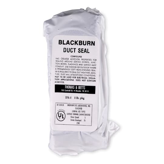 DX-1 T&B DX Duct Seal Compound, 1 lb Slug, Dark Gray