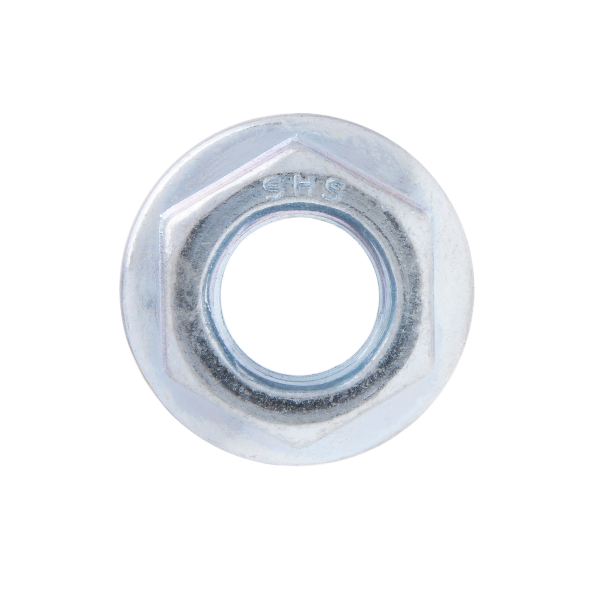 JSFN1420 Metallics Serrated Flange Hex Locknut, 1/4-20, Steel, Zinc Chromate, 18-8 Material Grade