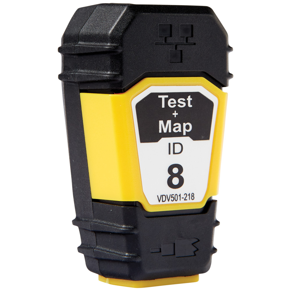 VDV501-218 Test-n-Map Replacement Remote, For Use With Scout Pro 2, Scout Pro 3 and Commander Series Testers, No. 8, Overmold Grip, RJ11/RJ12/RJ45 Coaxial F-Connector, Polycarb/Rubber/Steel