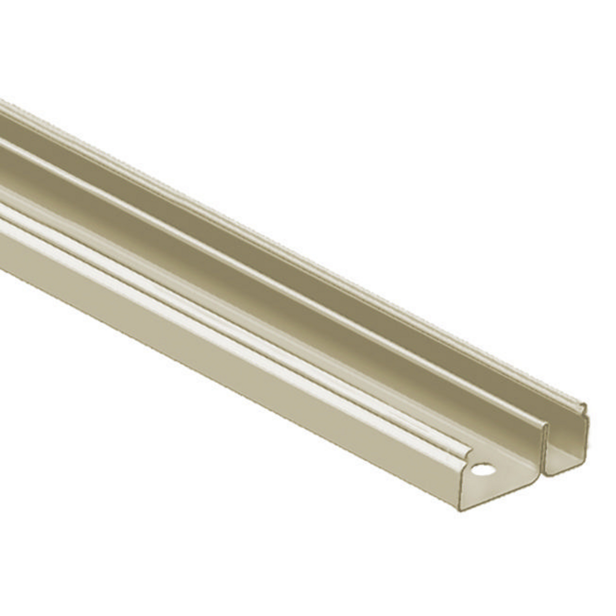 HBL2400BDIV HBL2400 Series 2-Compartment Divided Standard Raceway Base, 10 ft L x 1.91 in W x 3/4 in H, Steel, Ivory