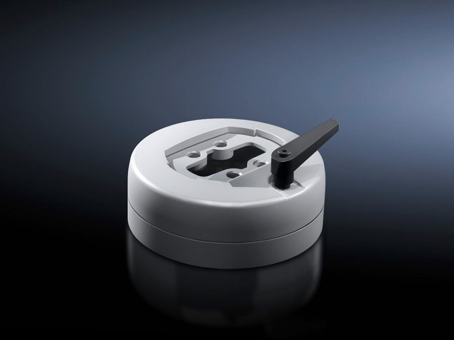 6206300 CP 60 Enclosure Coupling, For Use With 130 mm Dia Support Arm Connection, Die Cast Zinc, Light Gray