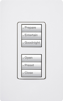 RRD-W3BD-IV seeTouch LED+ Wall Keypad for RA3 Systems, 3-Button Dual Group, Neutral Required, 120V, Ivory