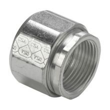 193US 3-Piece Threaded Concrete Tight Conduit Coupling, 1-1/4 in, For Use With IMC/Rigid Conduit, Malleable Iron, Zinc Plated