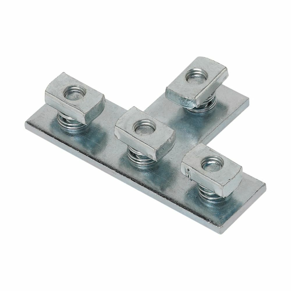 B133PAZN Pre-Assembled Tee Plate, 4 Holes, 5-3/8 in L x 3-1/2 in W x 1/4 in THK, Steel