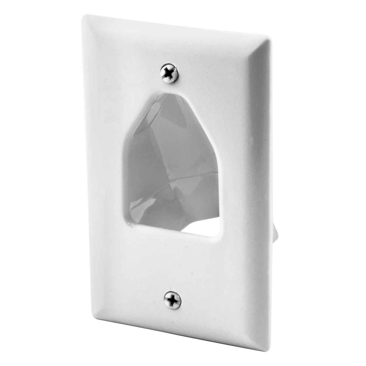 NSAV1W Standard Feed-Through Plate, 1 Gangs, 2.77 in W, Nylon, Fastened Mount