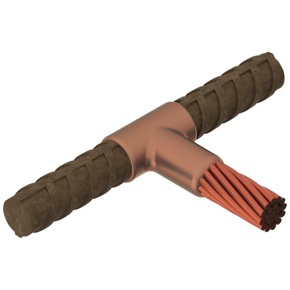 RHC512Q Cadweld Type RH Weld Metal Mold, 4/0 AWG Concentric Conductor, Cable to Rebar Connection, Graphite
